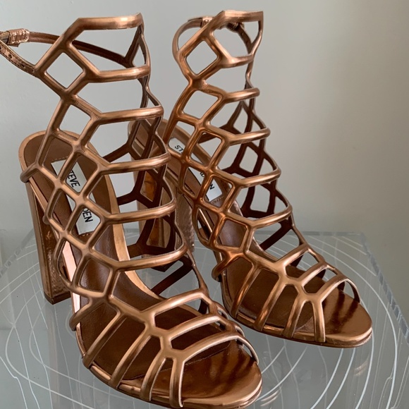 Steve Madden rose gold cage heel - Picture 1 of 5